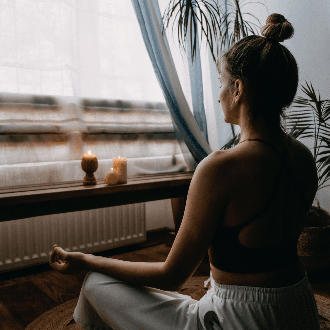 woman meditating